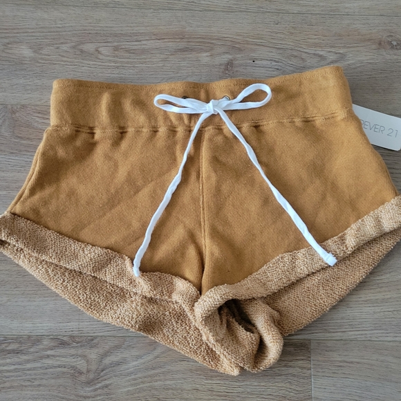 Mustard Tie Shorts - Picture 1 of 2